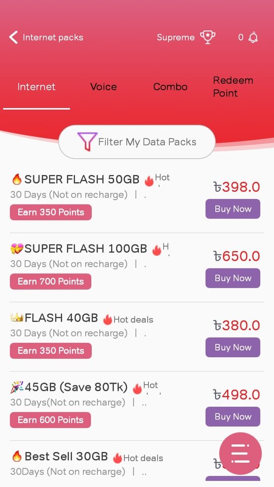 airtel monthly internet pack