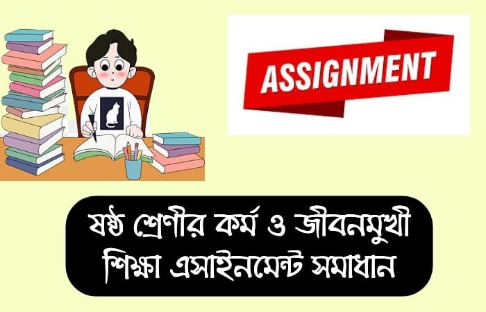 ৬ষ্ঠ শ্রেণীর কর্ম ও জীবন মুখী শিক্ষা এসাইনমেন্ট সমাধান