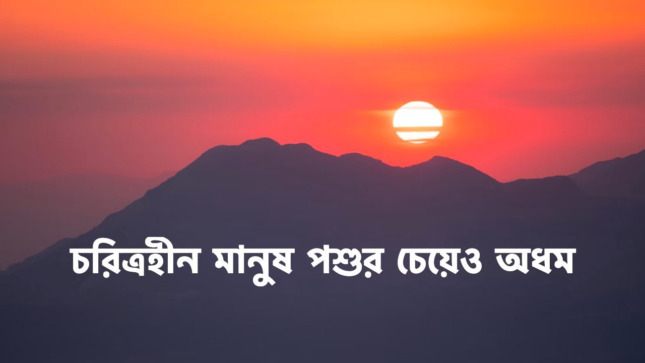 চরিত্রহীন মানুষ পশুর চেয়েও অধম