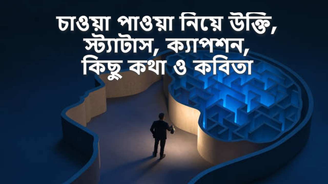 চাওয়া পাওয়া নিয়ে উক্তি, স্ট্যাটাস, ক্যাপশন, কিছু কথা ও কবিতা